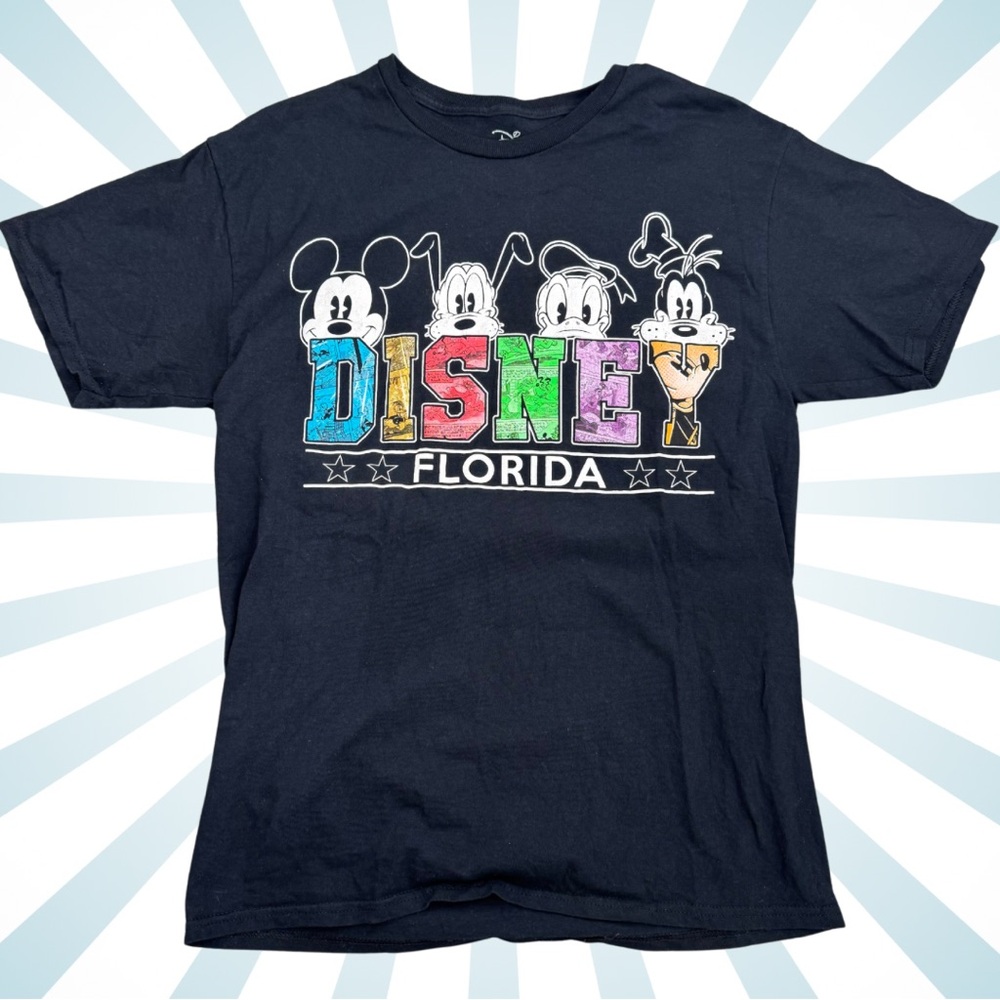 Disney World Florida Comic Book Character T Shirt Mickey & Friends